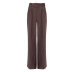 pantalones drapeados de talle alto y pernera ancha de color liso con cinturón NSSQS139559
