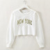 short loose long-sleeved round neck letter printing sweatshirt NSOSY139583
