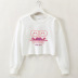 loose short long-sleeved letter heart print sweatshirt NSOSY139585