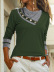 lapel long-sleeved casual color matching top NSNHYD139628
