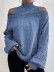 Suéter de color sólido suelto de manga larga sin tirantes hueco de cuello alto NSNHYD139629