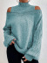 high collar hollow strapless long sleeves loose solid color sweater NSNHYD139629