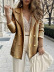 casual long sleeve lapel pockets solid color jacket NSNHYD139630