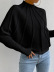 suéter suelto de manga larga y cuello alto de color sólido NSNHYD139634