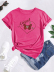 Round Neck Loose Short Sleeve Letter Butterfly Print T-Shirt NSSYD115541