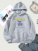 Long Sleeve Pocket Hooded Noodle Barcode Print Fleece Sweatshirt NSSYD115536