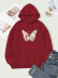 Long Sleeve Hooded Butterfly Print Fleece Sweatshirt NSSYD115535