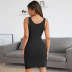V-Neck Sleeveless Slim Solid Color Dress NSYSQ115358