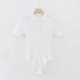 Tight Polo Collar Elastic Knitted Pit Strip Short-Sleeved Jumpsuit NSZQW115375