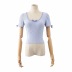 Slim Bow Round Neck Short-Sleeved Pit Strip Contrast Color T-Shirt NSZQW115397
