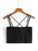 Slim Exposed Navel Solid Color Knitted Camisole NSZQW115400