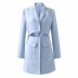 Early Hollow Suit Collar Solid Color Dress NSZQW115405