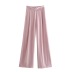 High Waist Wide Leg Long Pink Suit Pants NSZQW115408