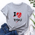 Letter Personality Print Short-Sleeved Loose T-Shirt NSYAY115554