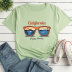 Glasses Personality Print Short-Sleeved Loose T-Shirt NSYAY115571