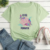Butterfly Flower Print Short-Sleeved Loose T-Shirt NSYAY115565