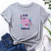 Butterfly Flower Print Short-Sleeved Loose T-Shirt NSYAY115565