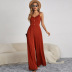 Sling Wide-Leg Loose Solid Color Jumpsuit NSYSQ115477