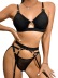 Solid Color Hollow Out Underwear Set NSRBL115488