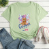 Cartoon Bear Personality Print Short-Sleeved Loose T-Shirt NSYAY115550