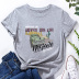 Retro Car Print Short-Sleeved Loose T-Shirt NSYAY115544