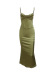 Solid Color Low Cut Corset Satin Slip Dress NSAFS115648