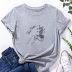 Tea Print Loose Short-Sleeved T-Shirt NSYAY115957