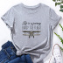 Letters And Airplane Print Loose Short-Sleeved T-Shirt NSYAY115955