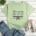 Camiseta suelta de manga corta con estampado de letras y aviones NSYAY115955
