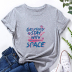 Colorful Letters Print Loose Short-Sleeved T-Shirt NSYAY115954