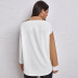 Stitching Long-Sleeved Loose Contrast Color Chiffon Shirt NSLIH115727