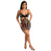 Wrap Chest Hollow See-Through Slip Dress Without Panties NSCYF115752