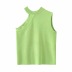 Sleeveless Off-The-Shoulder Tight Solid Color Vest NSKFE115776