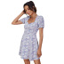 Short Sleeve Square Neck Backless Floral Dress NSGHW115971