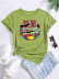 Earth Print Short-Sleeved T-Shirt NSSYD116338