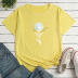 Short Sleeve Moon Reindeer Print Loose T-Shirt NSYAY116390