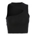 Round Neck Hollow Sleeveless Slim Solid Color Vest NSSSN116131