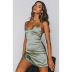 Suspender Backless Lace-Up Slim Split Dress NSOYL116236