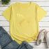 Letter Butterfly Print Loose Short Sleeve T-Shirt NSYAY116378