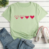 Heart Print Short Sleeve Loose T-Shirt NSYAY116369