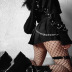 Gothic Style Totem Embroidery Chain Miniskirt NSGYB116280