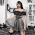 Gothic Style Backless Mesh Straps Tutu Skirt NSGYB116284