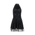 Gothic Style See-Through Mesh Stitching Hollow Lace Dress NSGYB116344