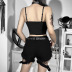 Gothic Style Lace Open Back Strappy Camisole NSGYB116345