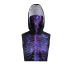 Gothic Style Hooded Sleeveless Skull Print Crop Vest NSGYB116349
