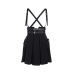 pleated buckle up solid color Gothic style high waist sling half-dress NSGYB116442