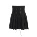 Gothic Style Girdle Slim Lace-Up Solid Color Skirt NSGYB116443
