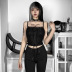 Gothic Style Taping Suspender Solid Color Lace Vest NSGYB116444