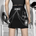 Print Zipper Solid Color Gothic Style Slim Chain Skirt NSGYB116445