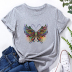 Colorful Butterfly Print short sleeve Loose T-Shirt NSYAY117239